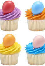 Bright Rainbown Balloon Cupcake Picks (12 ct)