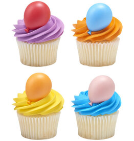 Bright Rainbown Balloon Cupcake Picks (12 ct)
