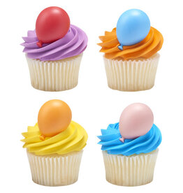 Bright Rainbown Balloon Cupcake Picks (12 ct)