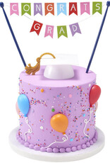 Bright Rainbown Balloon Cupcake Picks (12 ct)