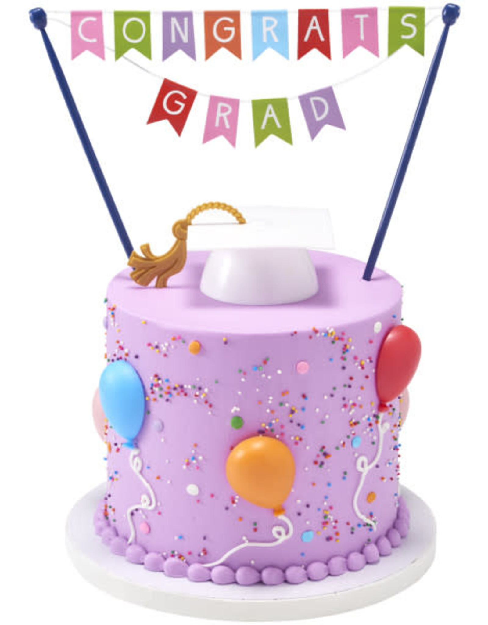 Bright Rainbown Balloon Cupcake Picks (12 ct)