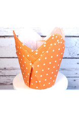 Tulip Baking Cups (Orange Dot)