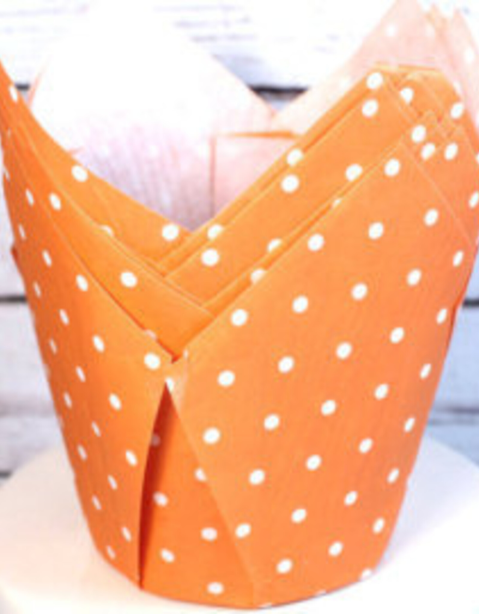 Tulip Baking Cups (Orange Dot)
