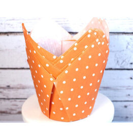 Tulip Baking Cups (Orange Dot)