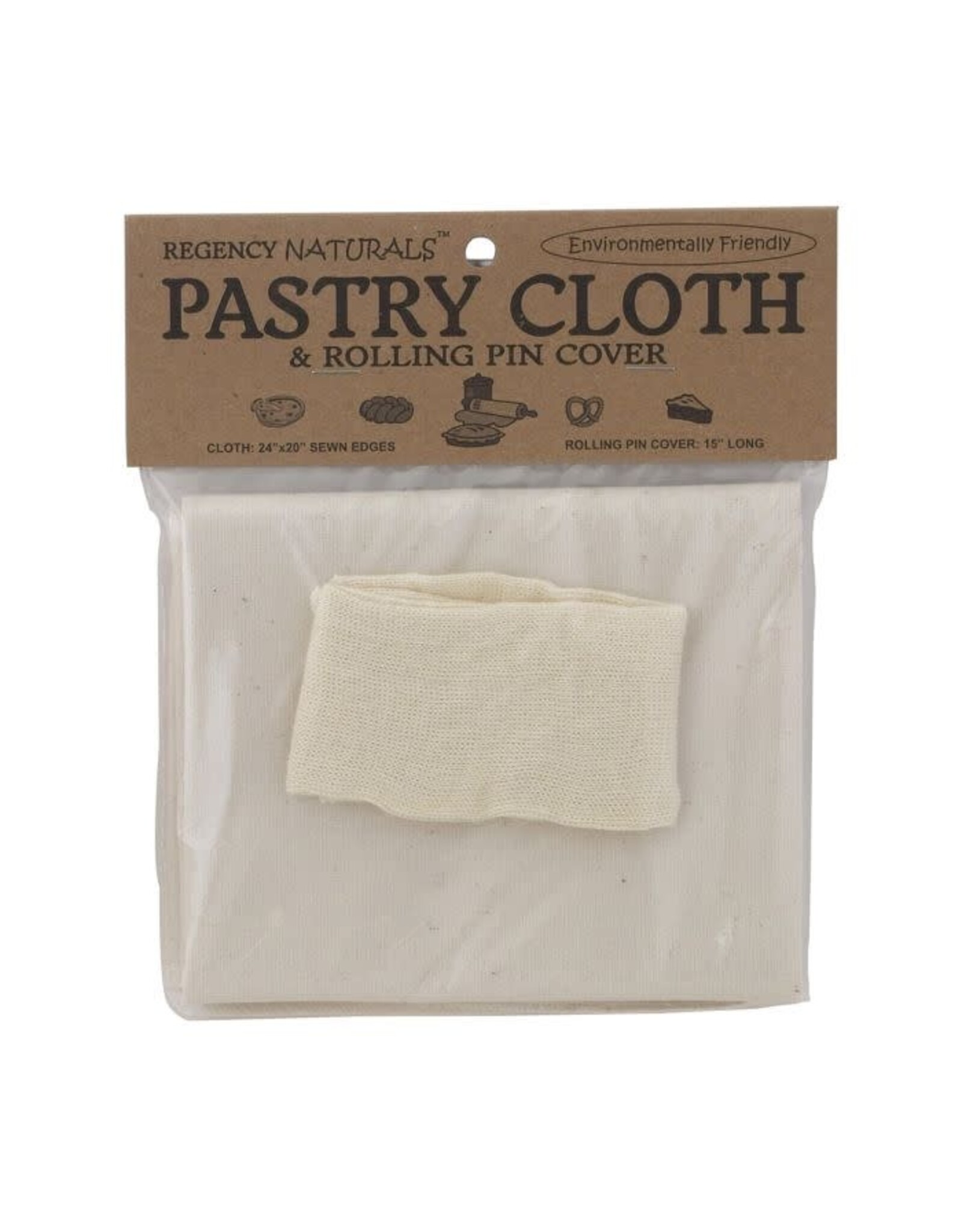 Regency Naturals Pastry Cloth and Rolling Pin Cover Set