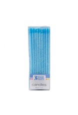 Slim Glitter Candles (Blue) 24ct.