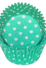 Green Polka Dot Baking Cups (30-35ct)