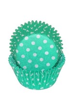 Green Polka Dot Baking Cups (30-35ct)