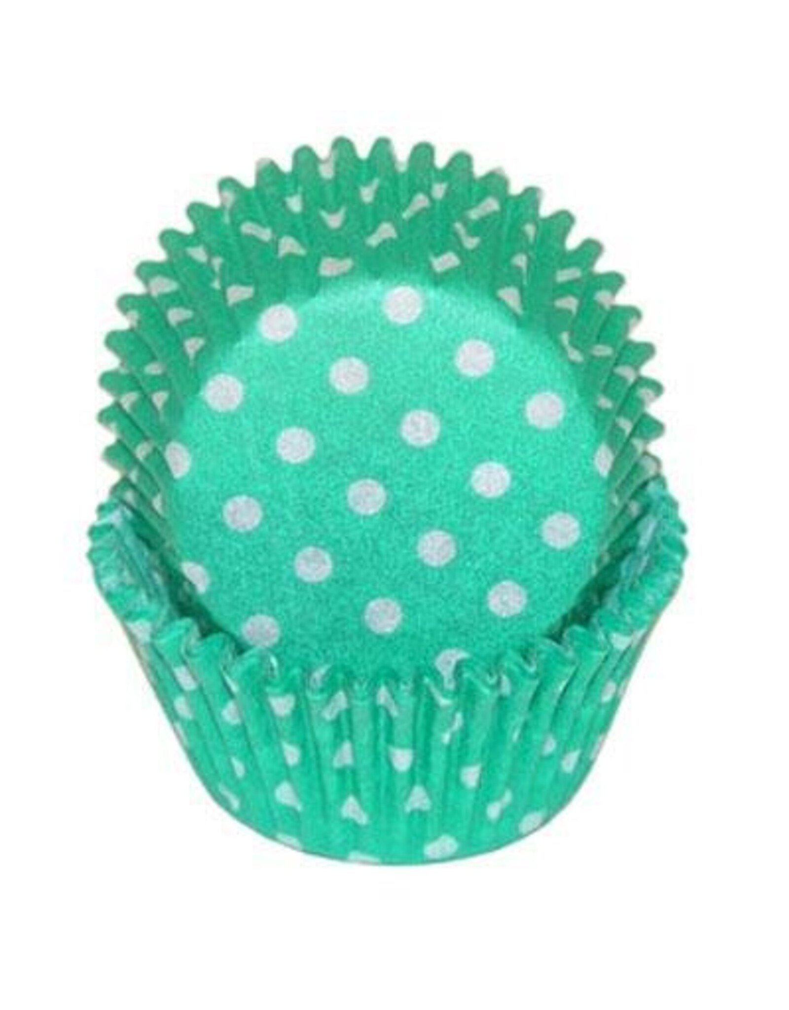 Green Polka Dot Baking Cups (30-35ct)