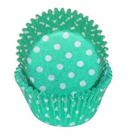 Green Polka Dot Baking Cups (30-35ct)