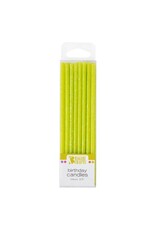 Slim Glitter Candles (lime green) - 24 ct