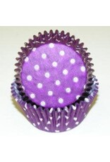 Purple Polka Dot Baking Cups