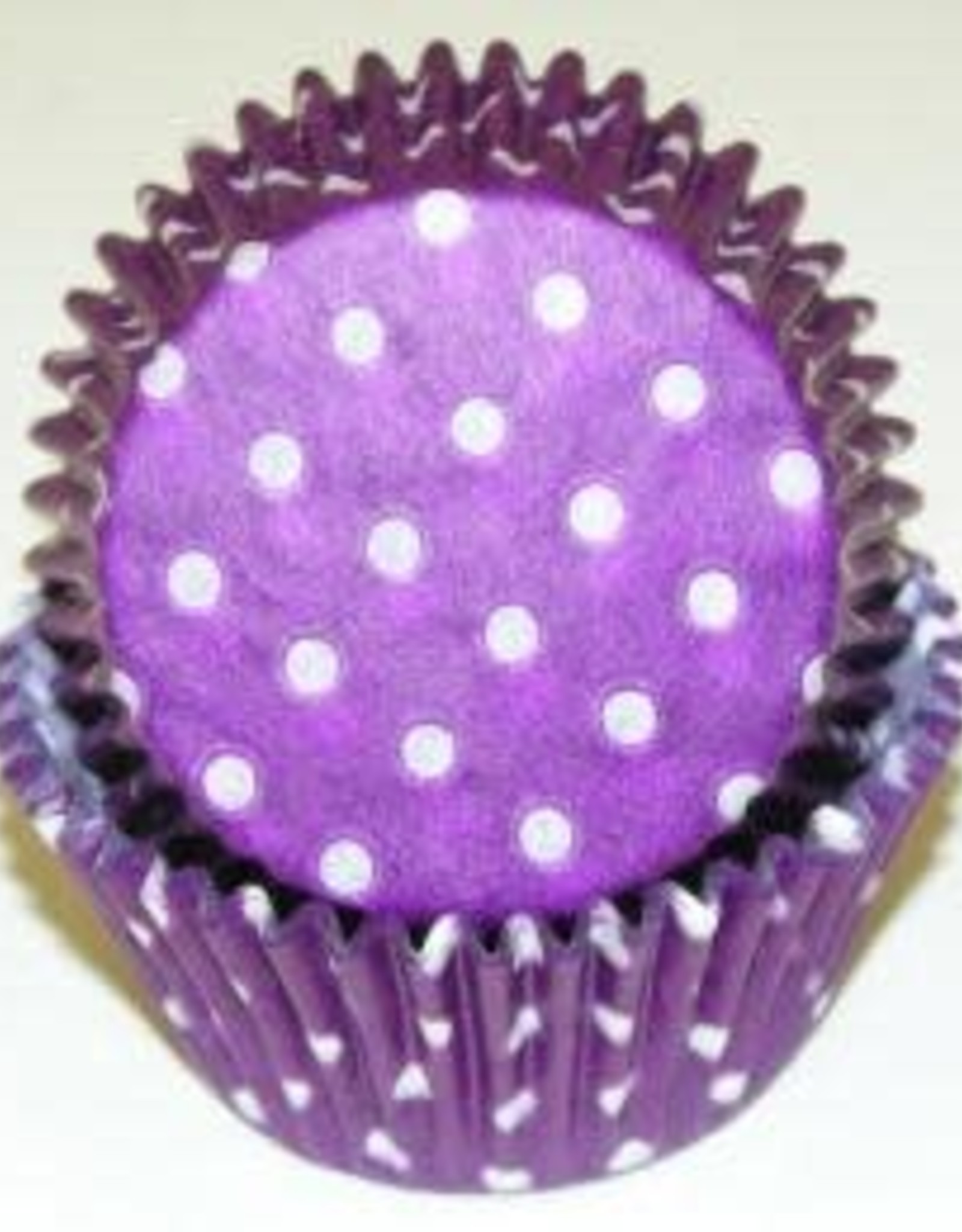 Purple Polka Dot Baking Cups