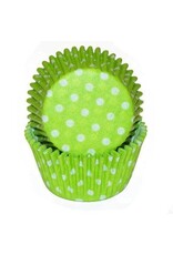 Green (Lime) Polka Dot Baking Cups(30-35ct)