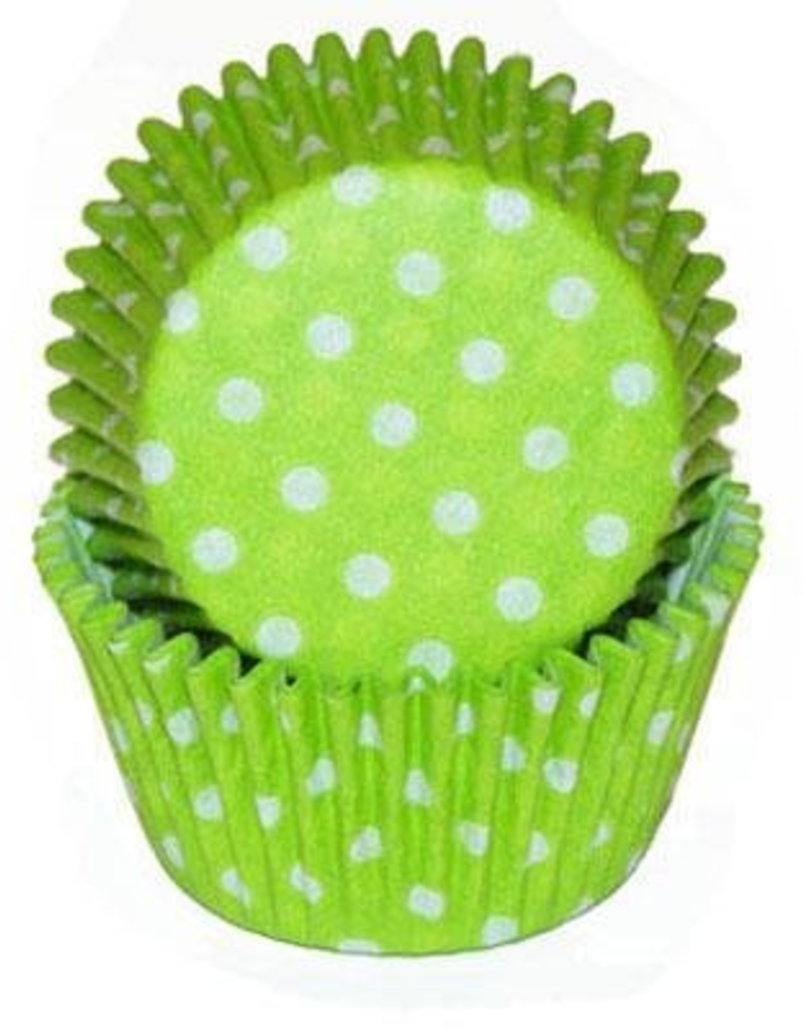 Green (Lime) Polka Dot Baking Cups(30-35ct)