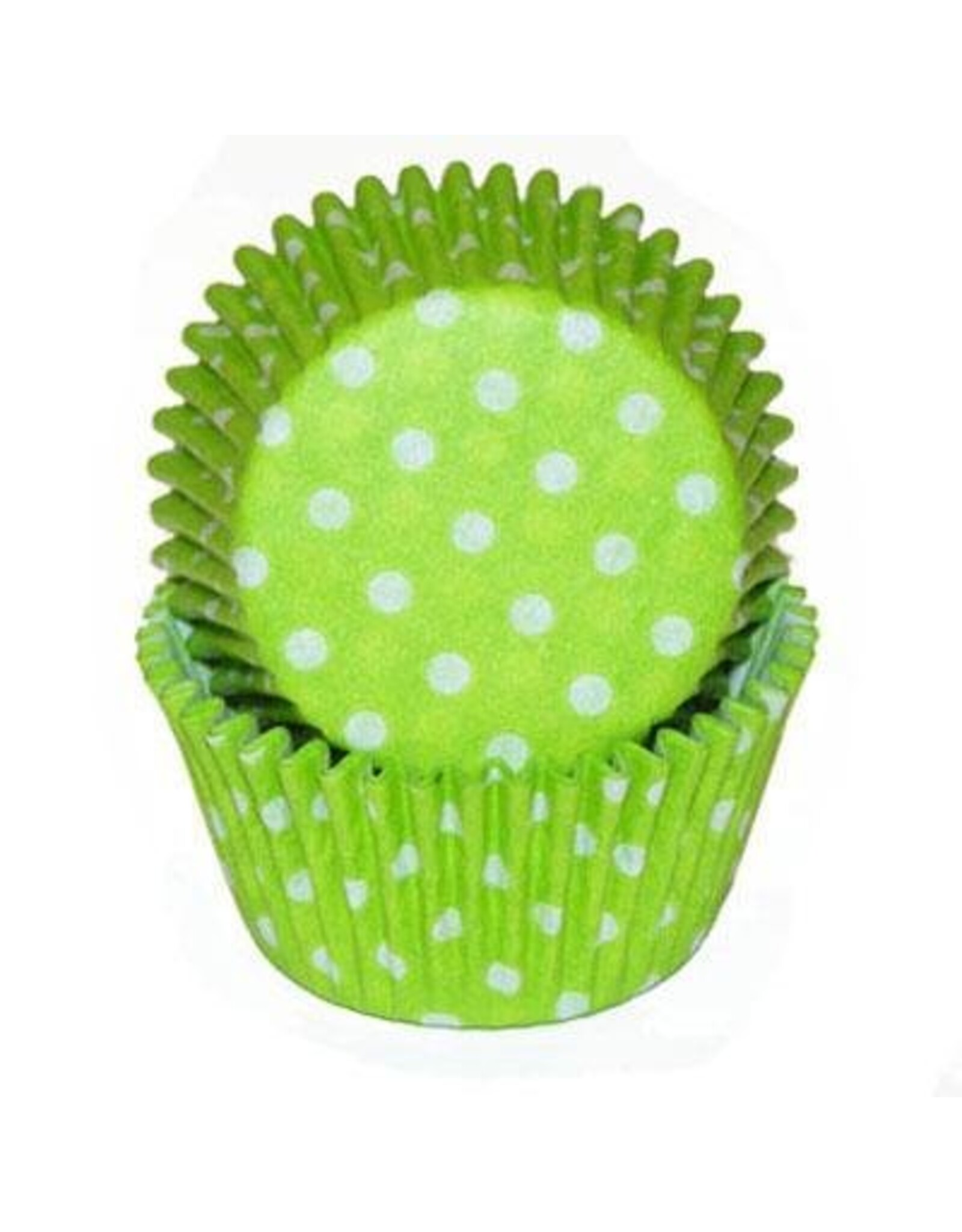 Green (Lime) Polka Dot Baking Cups(30-35ct)