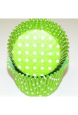 Green (Lime) Polka Dot Baking Cups(30-35ct)