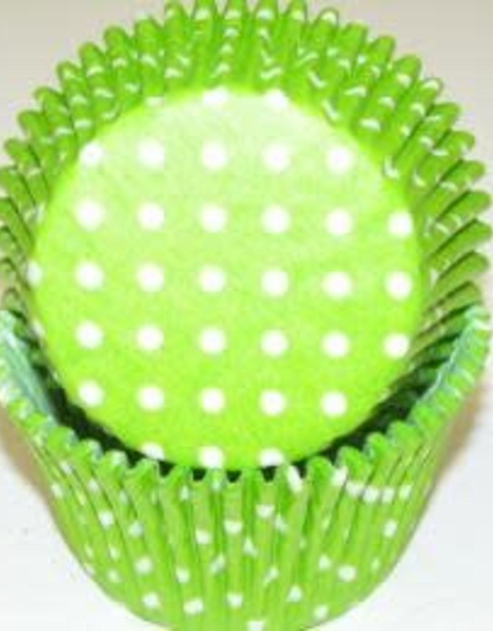 Green (Lime) Polka Dot Baking Cups(30-35ct)