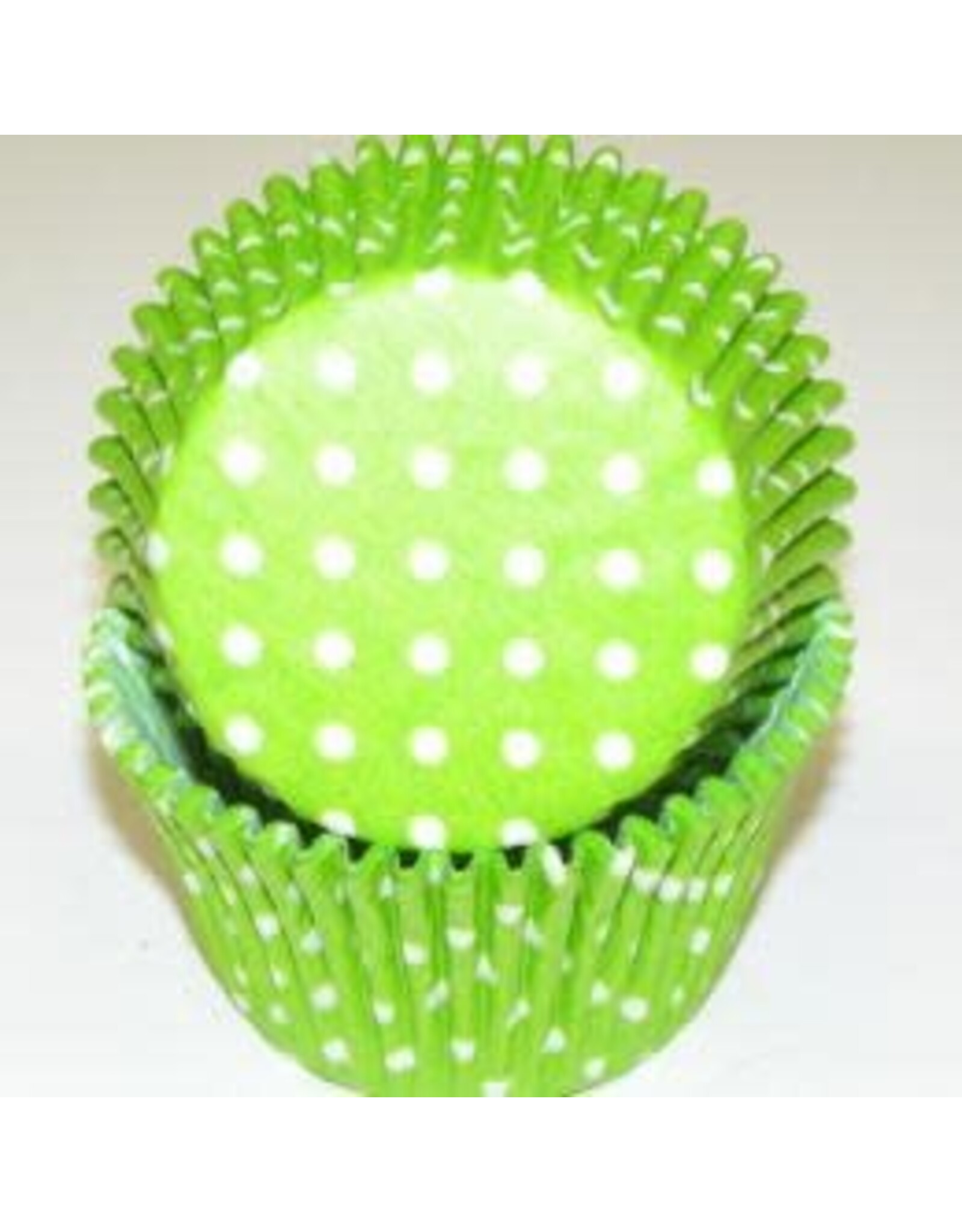 Green (Lime) Polka Dot Baking Cups(30-35ct)
