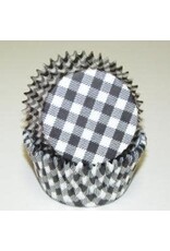 Black Gingham Baking Cups