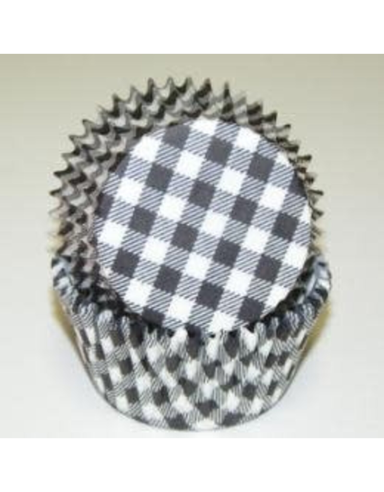 Black Gingham Baking Cups