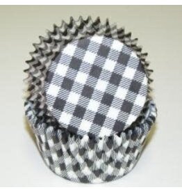 Black Gingham Baking Cups