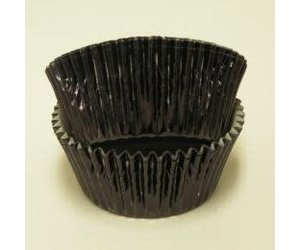 CK Black Foil Baking Cups (approx 30ct) MAX TEMP 325F - Sweet Baking Supply