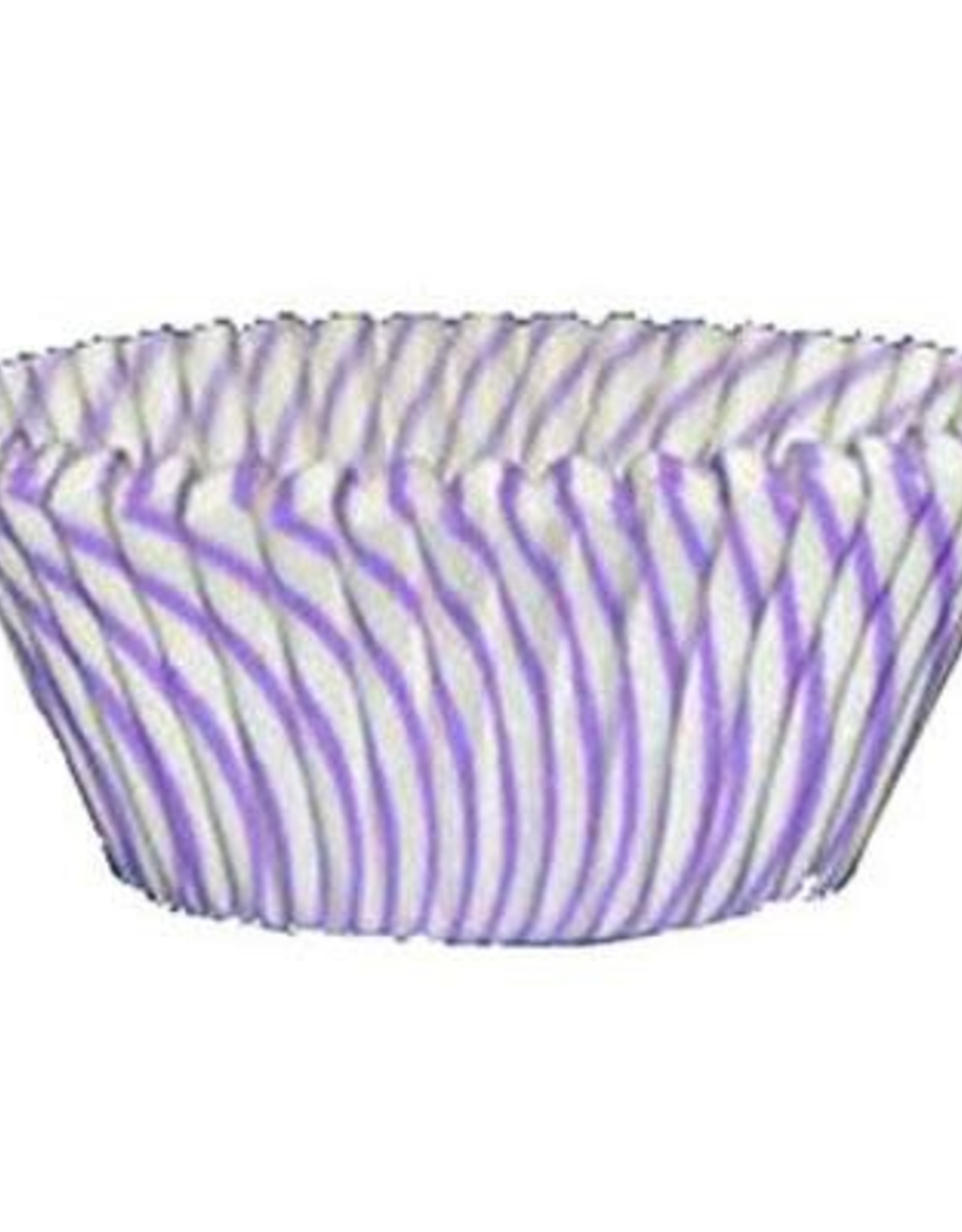 Purple Stripe Baking Cups