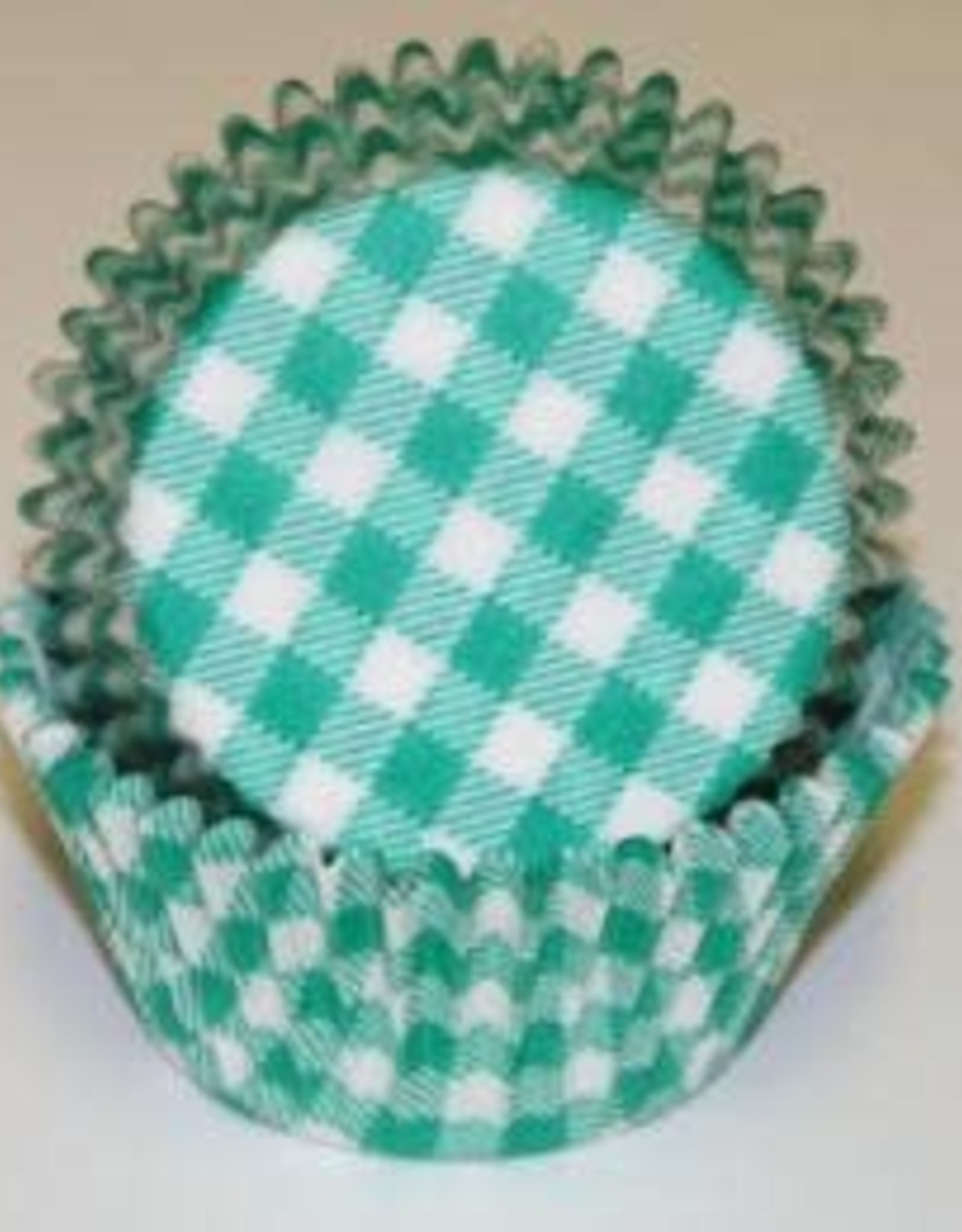 Green Gingham Baking Cups(35-40ct)