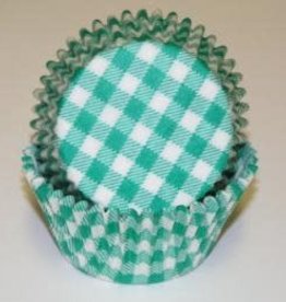 Green Gingham Baking Cups(35-40ct)