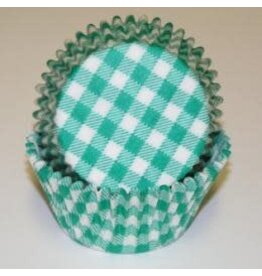 Green Gingham Baking Cups(35-40ct)