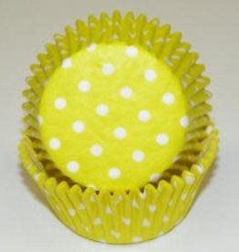 Yellow Polka Dot Baking Cups (30-35ct)