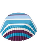 Purple and Blue Stripe Baking Cups
