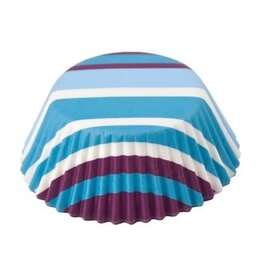 Purple and Blue Stripe Baking Cups