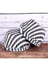 Black Wide Stripe Baking Cups