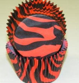 Zebra (Red and Black) Baking Cups