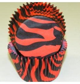 Zebra (Red and Black) Baking Cups