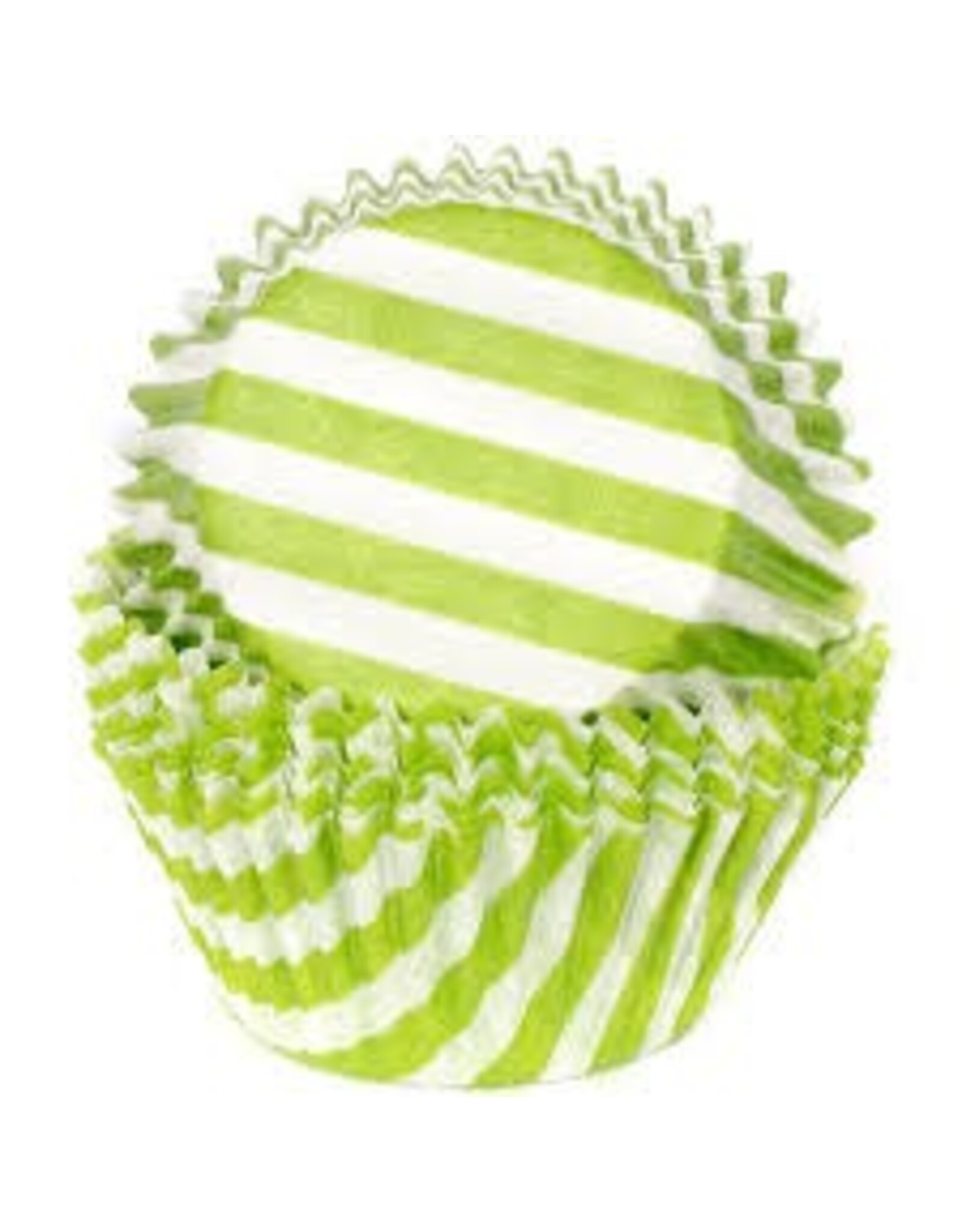 Green (Lime) Wide Stripe Baking Cups (30-35ct)