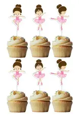 Adorei Ballet Cupcake Topper - 6 Count