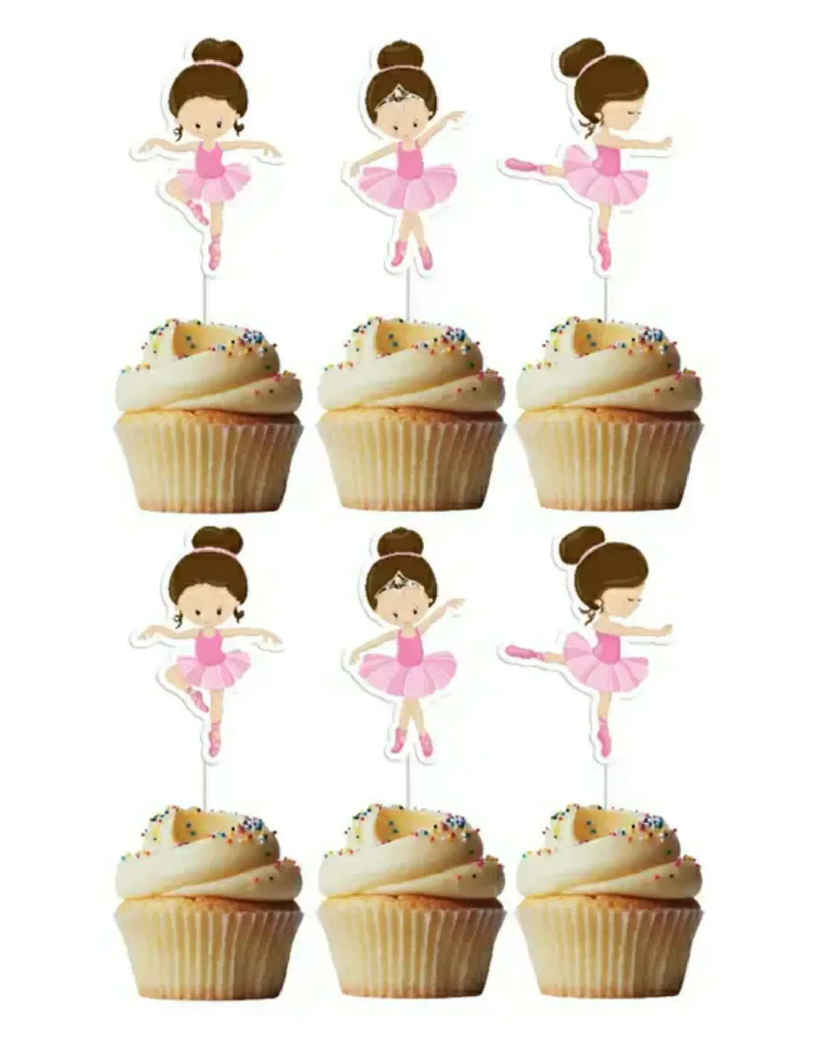 Adorei Ballet Cupcake Topper - 6 Count