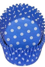Blue Polka Dot Baking Cups