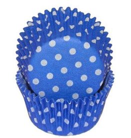 Blue Polka Dot Baking Cups