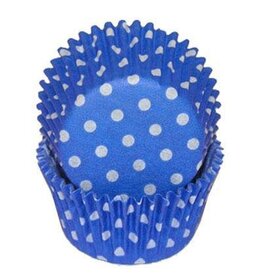 Blue Polka Dot Baking Cups