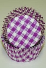 Purple Gingham Baking Cups