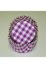 Purple Gingham Baking Cups