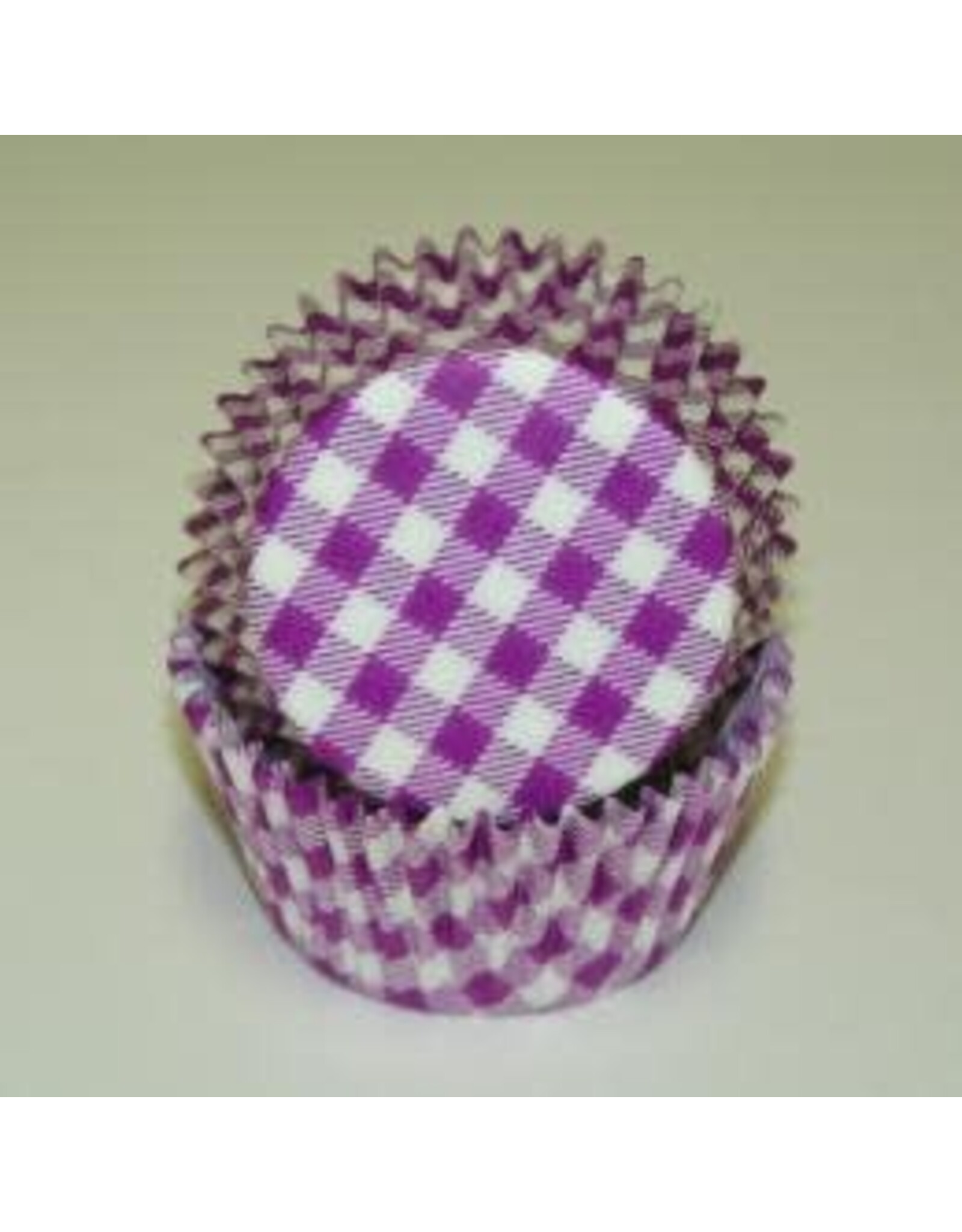 Purple Gingham Baking Cups