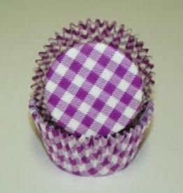 Purple Gingham Baking Cups