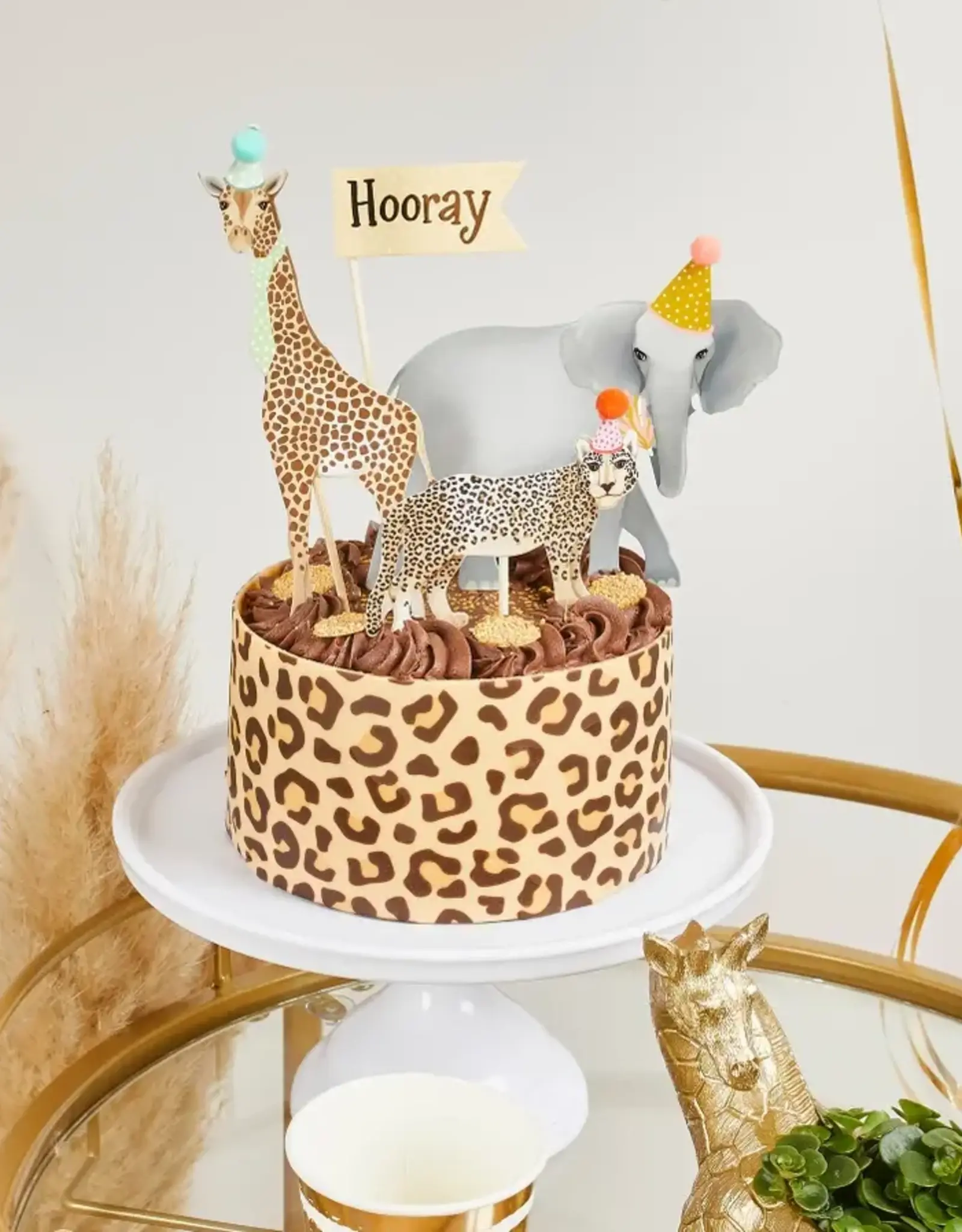 Hootyballoo by Club Green Party Animals Cake Toppers (Set of 3)