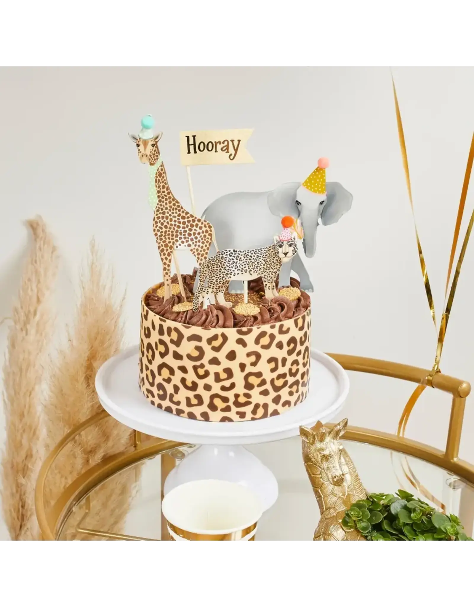 Hootyballoo by Club Green Party Animals Cake Toppers (Set of 3)