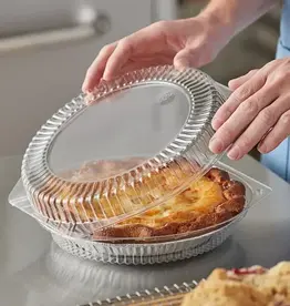Clear Hinged  Full Coverage  Pie Container (9 Inch)